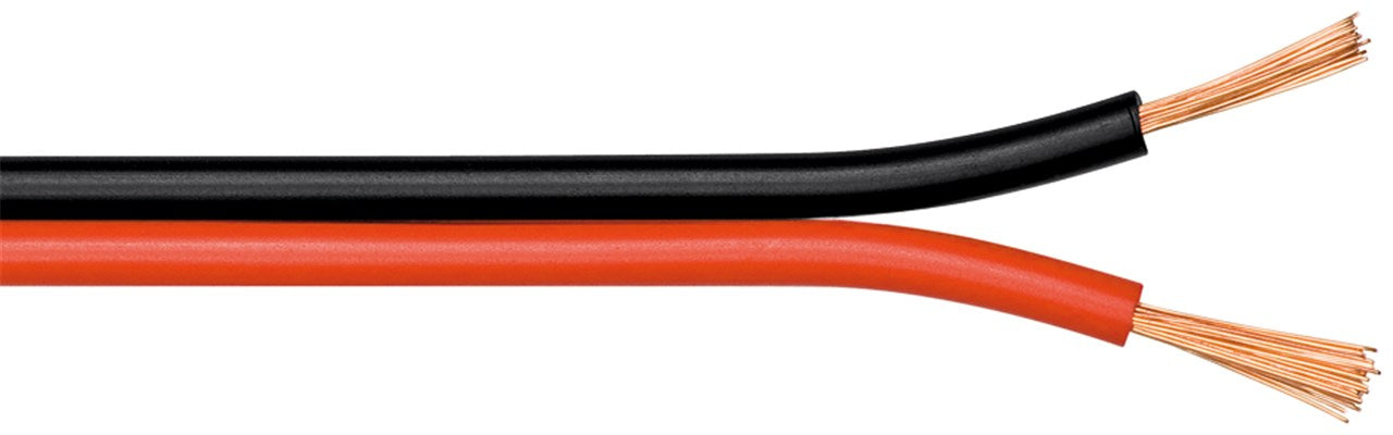 Cavo dell'altoparlante rosso;nero Rotolo da 50 m sezione 2 x 035 mm² CU Cavo dell'altoparlante rosso;nero Rotolo da 50 m sezione 2 x 035 mm² CU